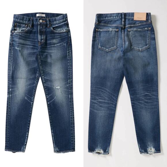 NWOT Moussy MV VELMA‎ SKINNY JEAN DARK BLUE Size 24 Slightly Distressed Classic - Picture 1 of 16